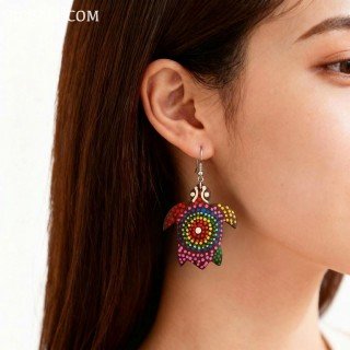 New Design Painting Wood Earrings by Artisans